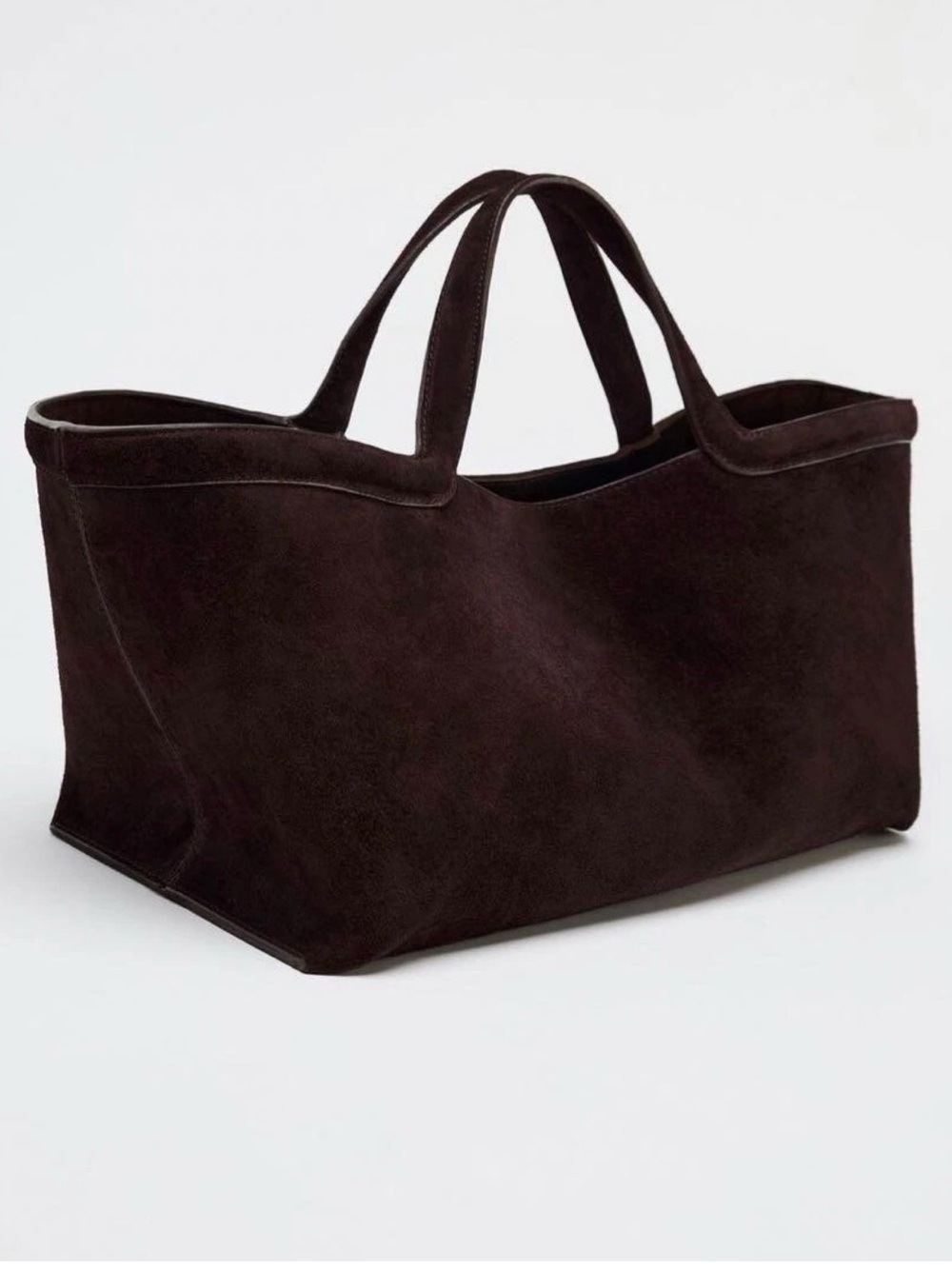 Zara Black Suede Tote Bag